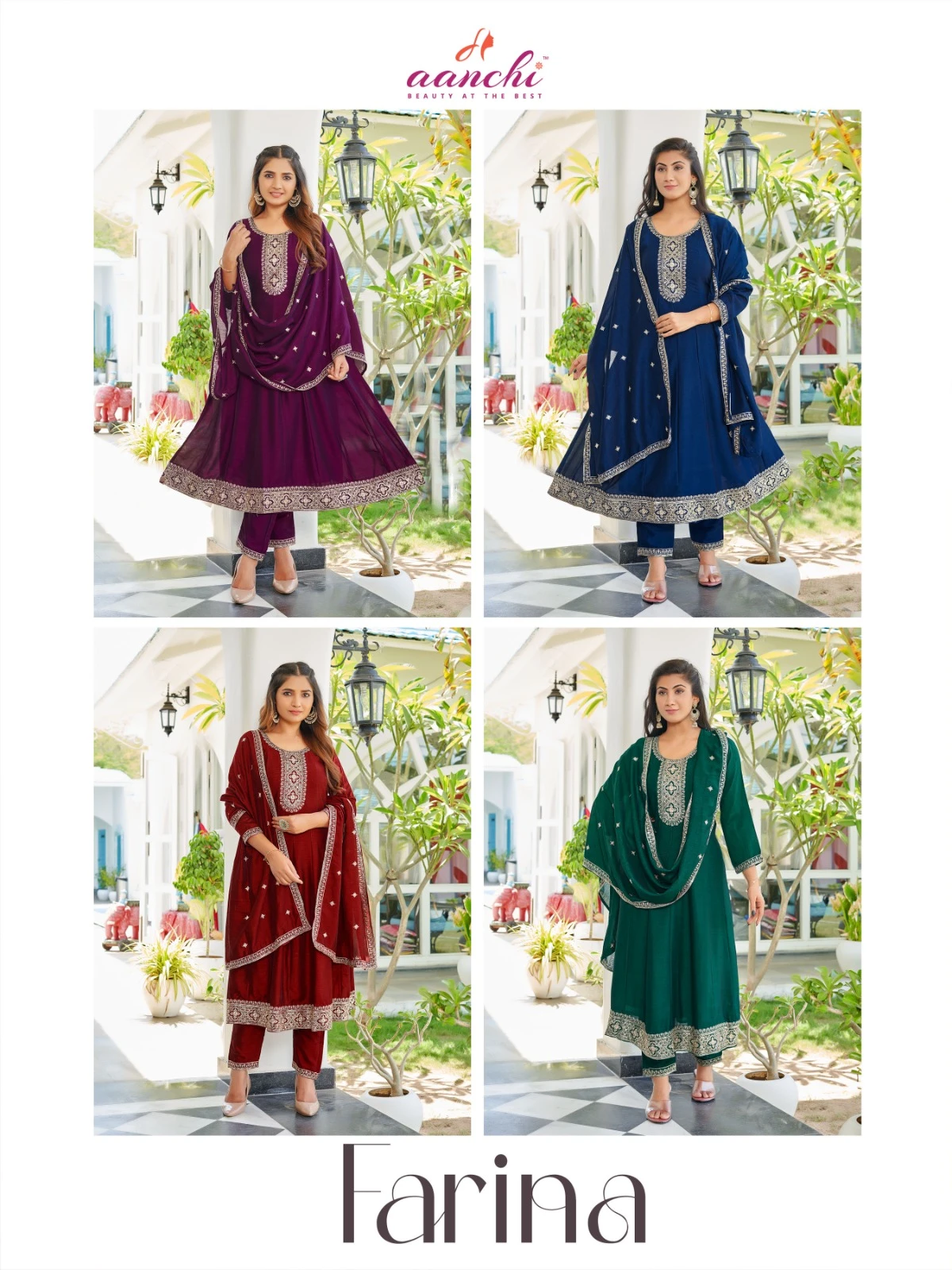 Aanchi Kurti Farina Vichitra Wholesale Readymade Salwar Suit Catalog — Wholesale Salwar Suits, Aanchi wholesale from Surat — view 5